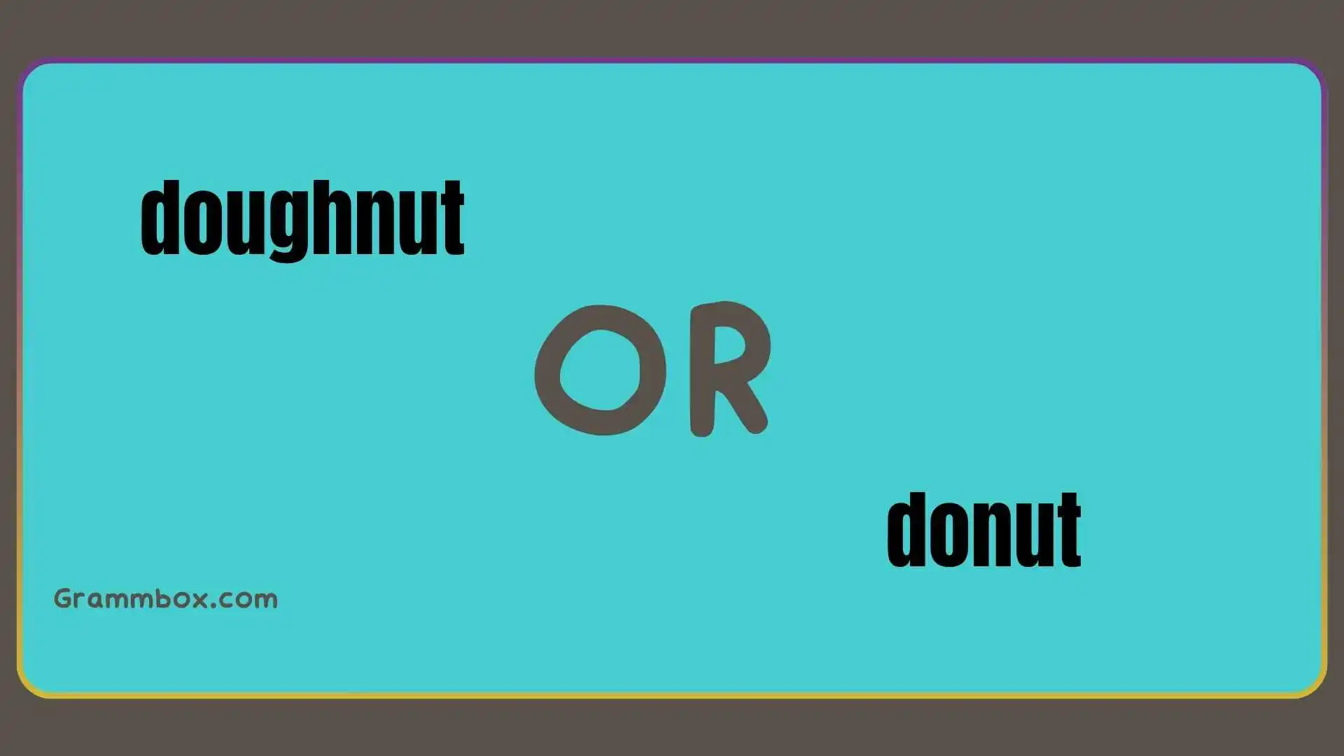 doughnut or donut