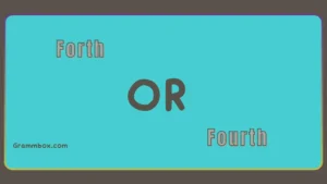 Forth or Fourth