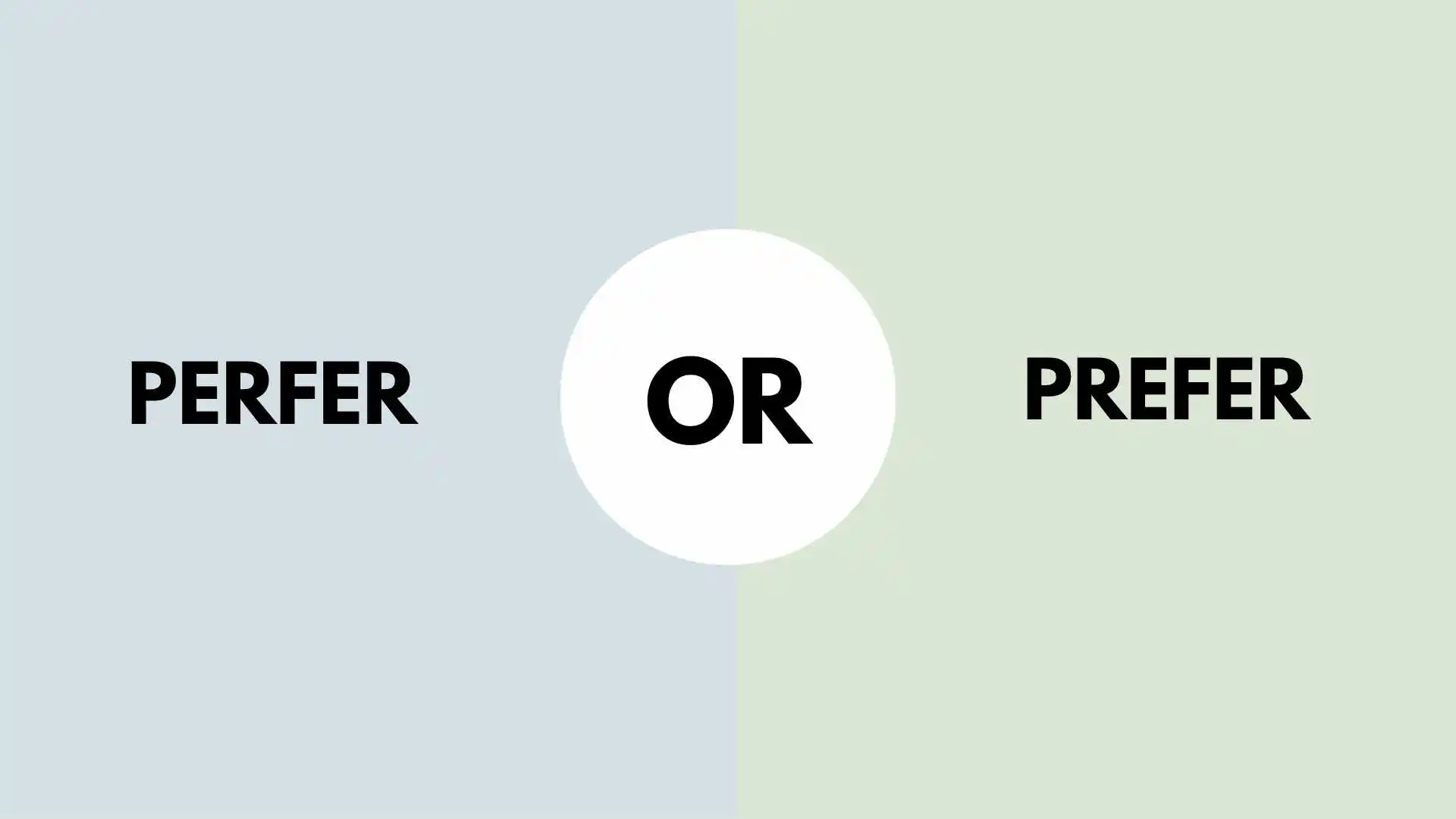 Perfer or Prefer