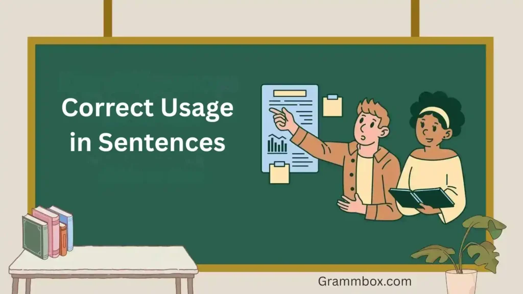Correct Usage in Sentences